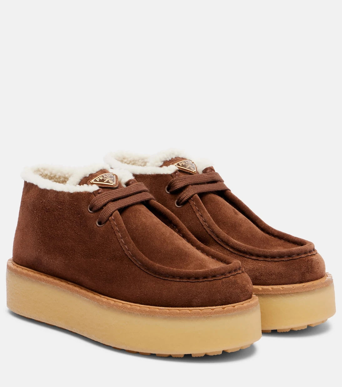Prada - Suede platform desert boots