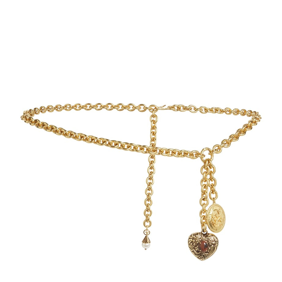 Gold Heart Chain Belt