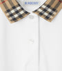 Burberry Kids White Check Collar Polo Dress (3-12 Years)
