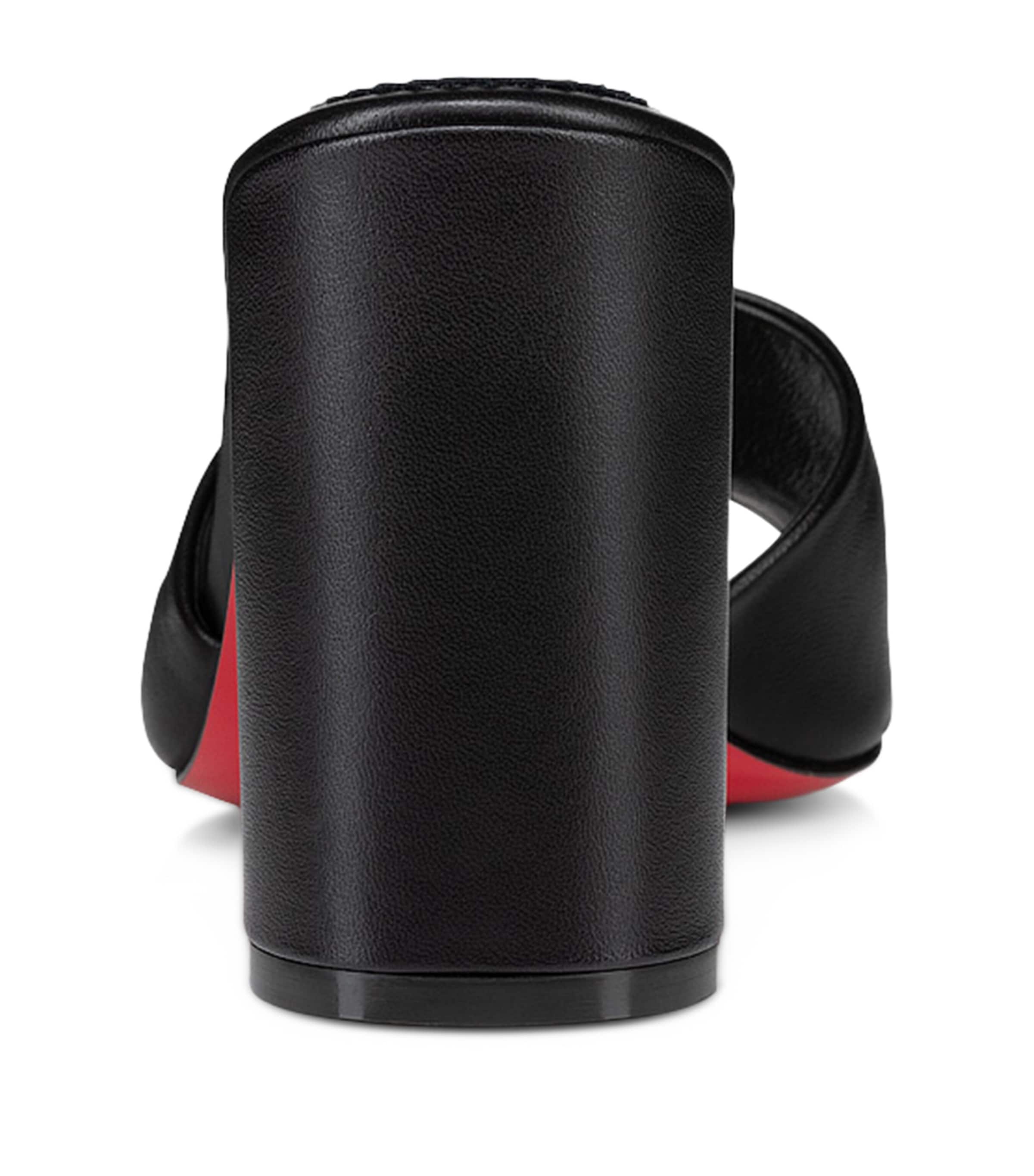 Christian Louboutin Black Jane Nappa Mules 85