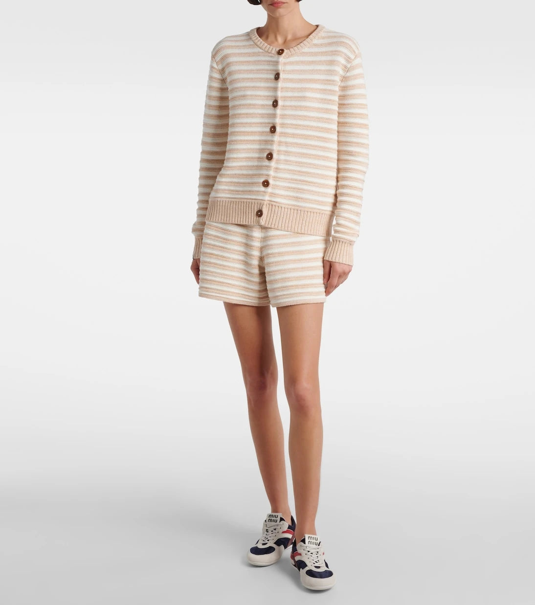 The Upside - Isabeli striped cotton cardigan