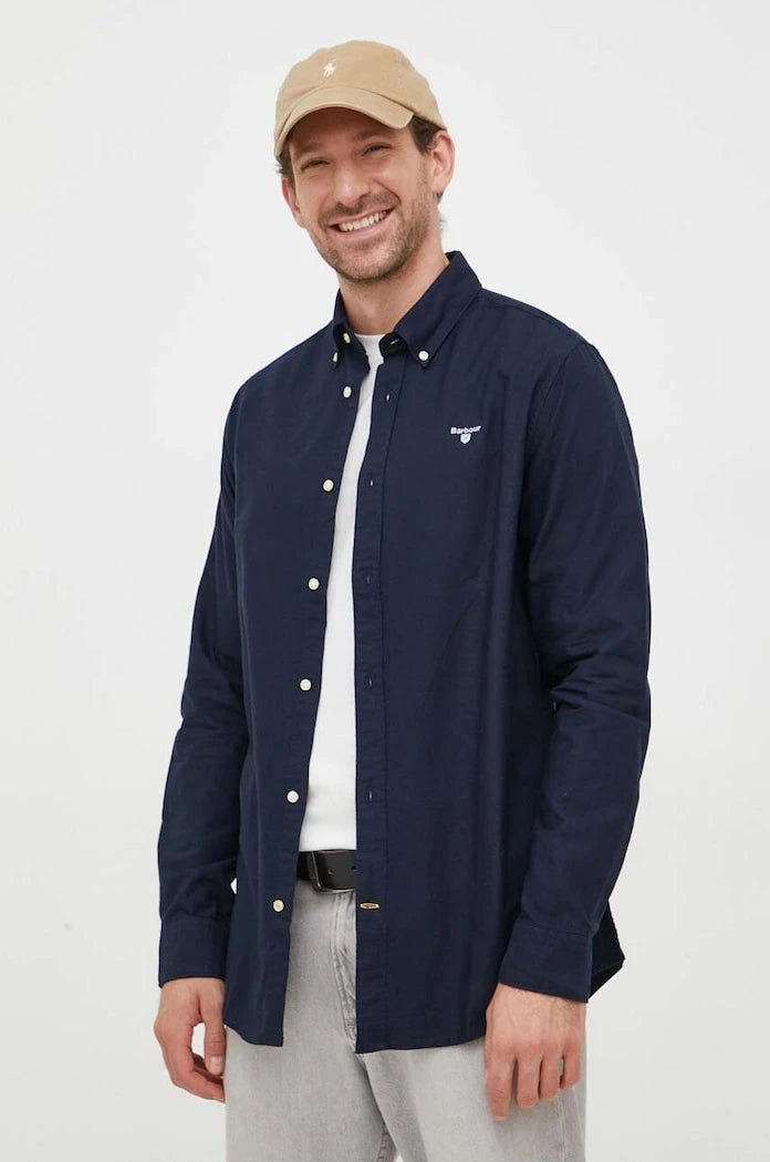 Barbour риза мъжка от памук OXTOWN