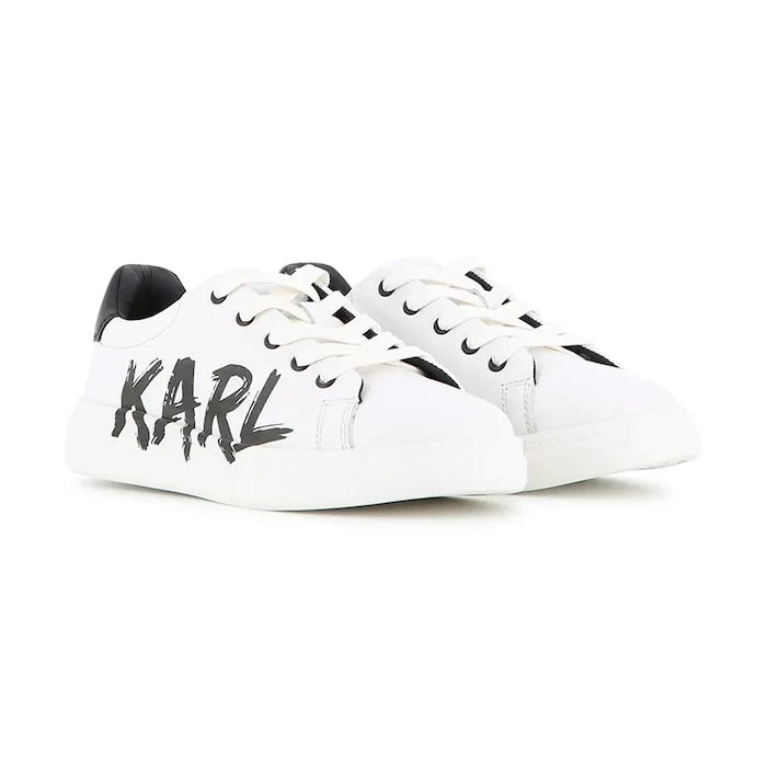 Karl Lagerfeld çocuklar için deri sneakerlar