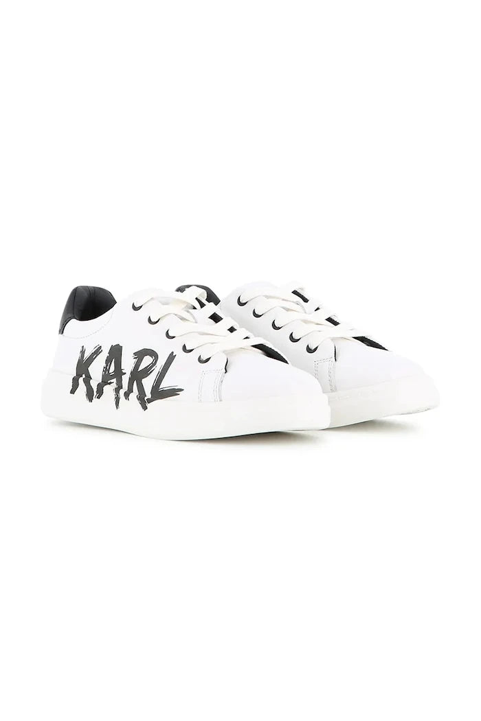 Karl Lagerfeld çocuklar için deri sneakerlar