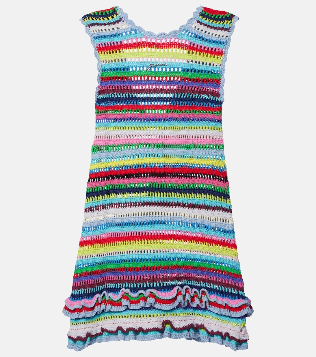Ganni - Crocheted minidress