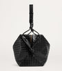 Bottega Veneta Black Large Leather Loop Weekender Bag