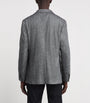 Grey Wool Single-Breasted Blazer