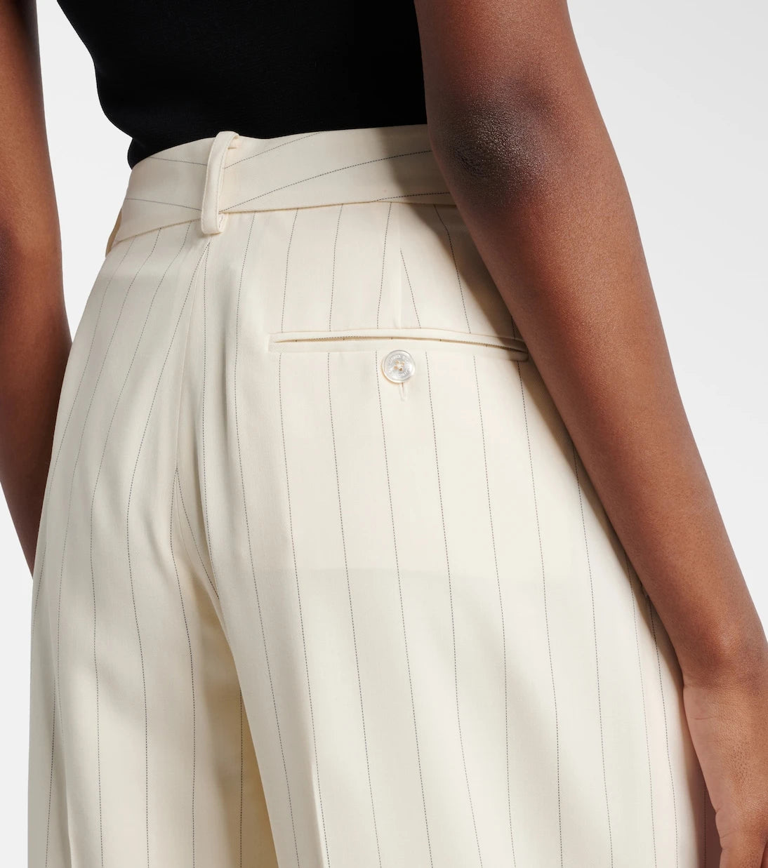 Ralph Lauren Collection - Striped high-rise wool wide-leg pants