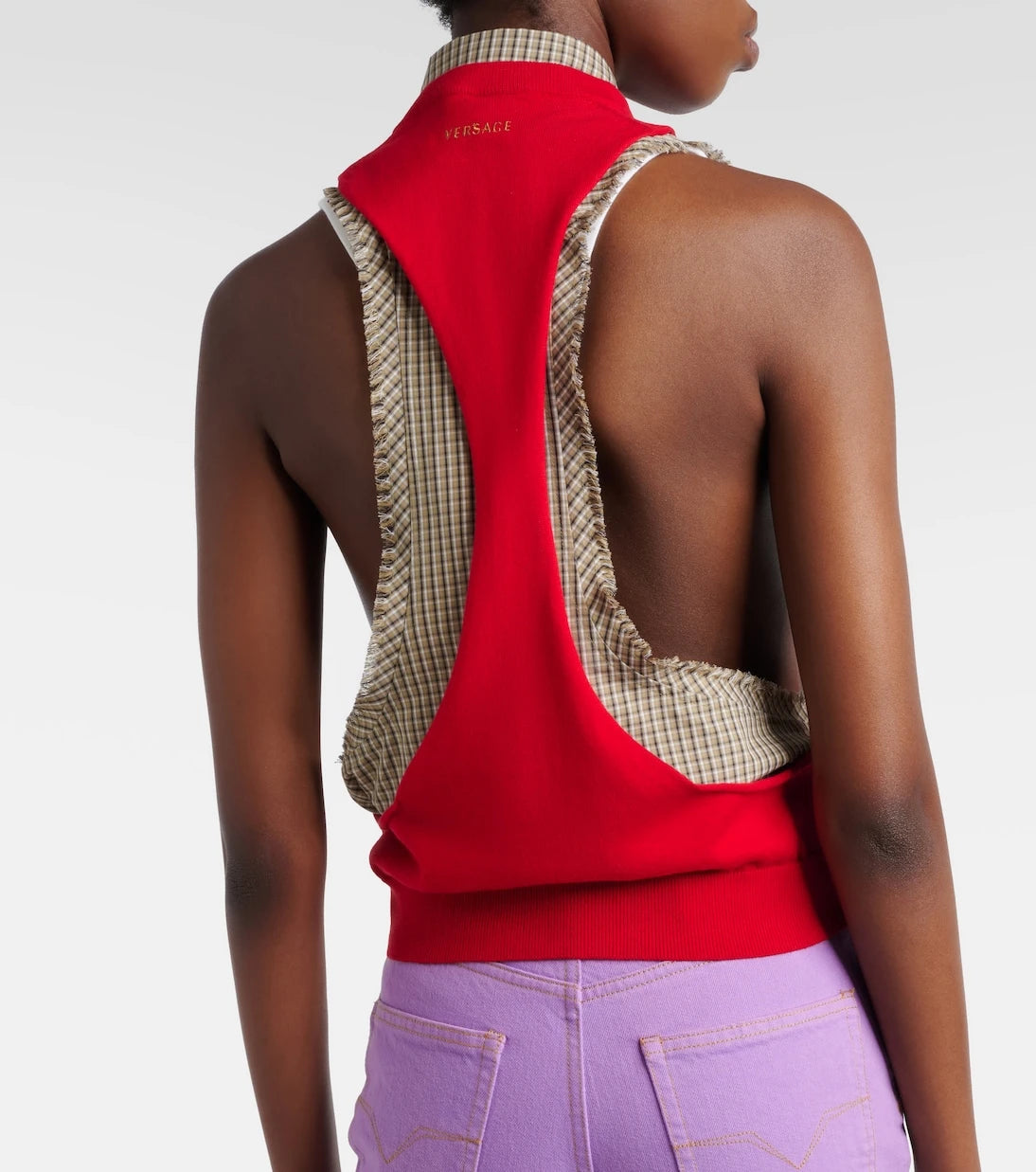 Versace - Knitted cotton top