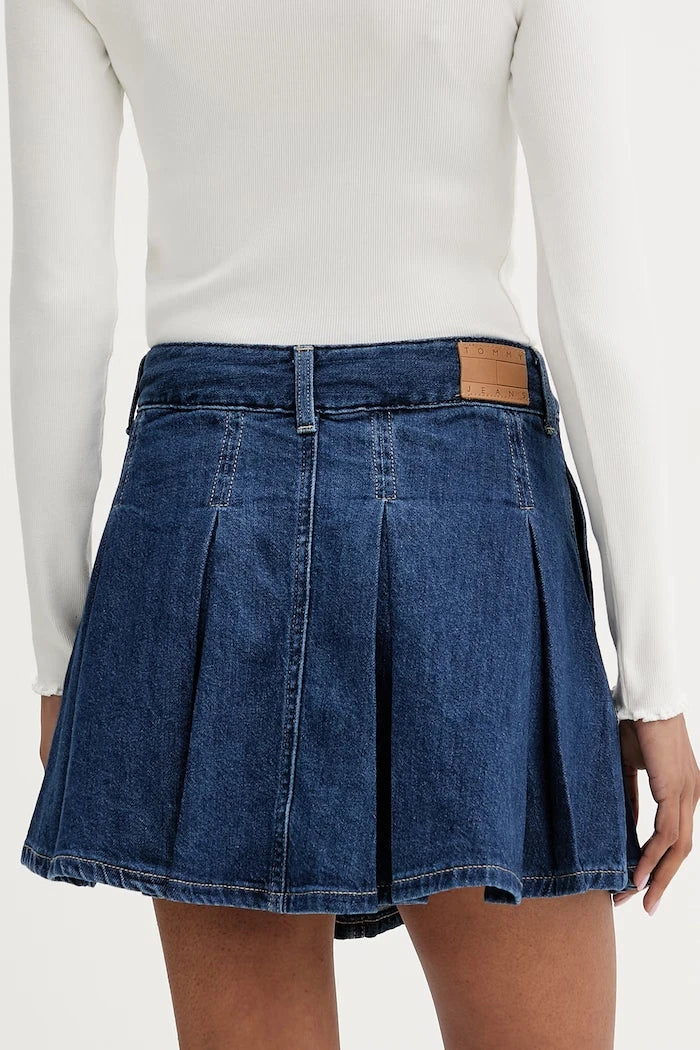 Tommy Jeans Pileli Denim Etek
