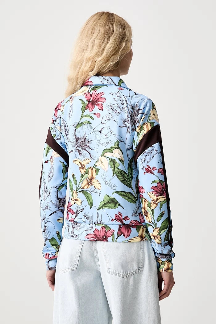 adidas fermuarlı kadın pamuklu sweatshirt x Farm Rio