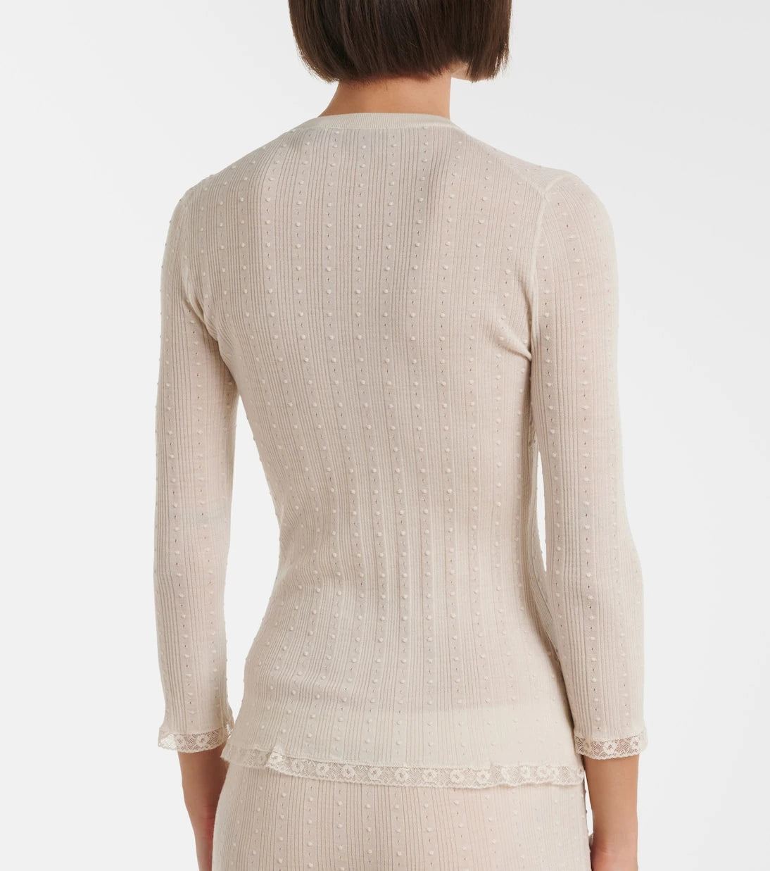 Gucci - Lace-trimmed wool cardigan