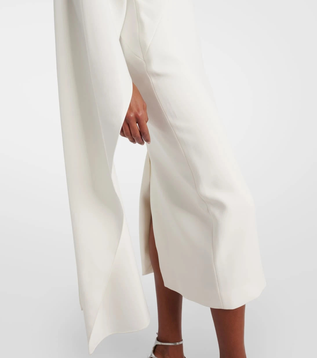 Roksanda - Bridal Edith draped crêpe midi dress