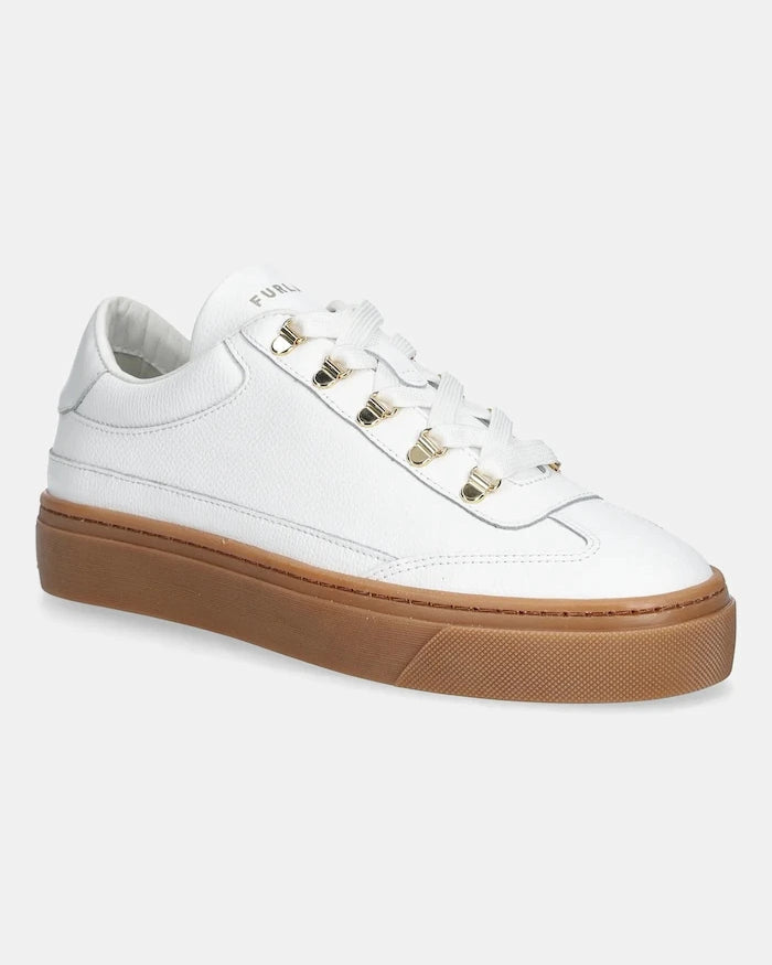 Кожени маратонки Furla Enjoy Lace-Up Sneaker
