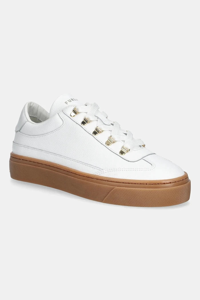 Кожени маратонки Furla Enjoy Lace-Up Sneaker