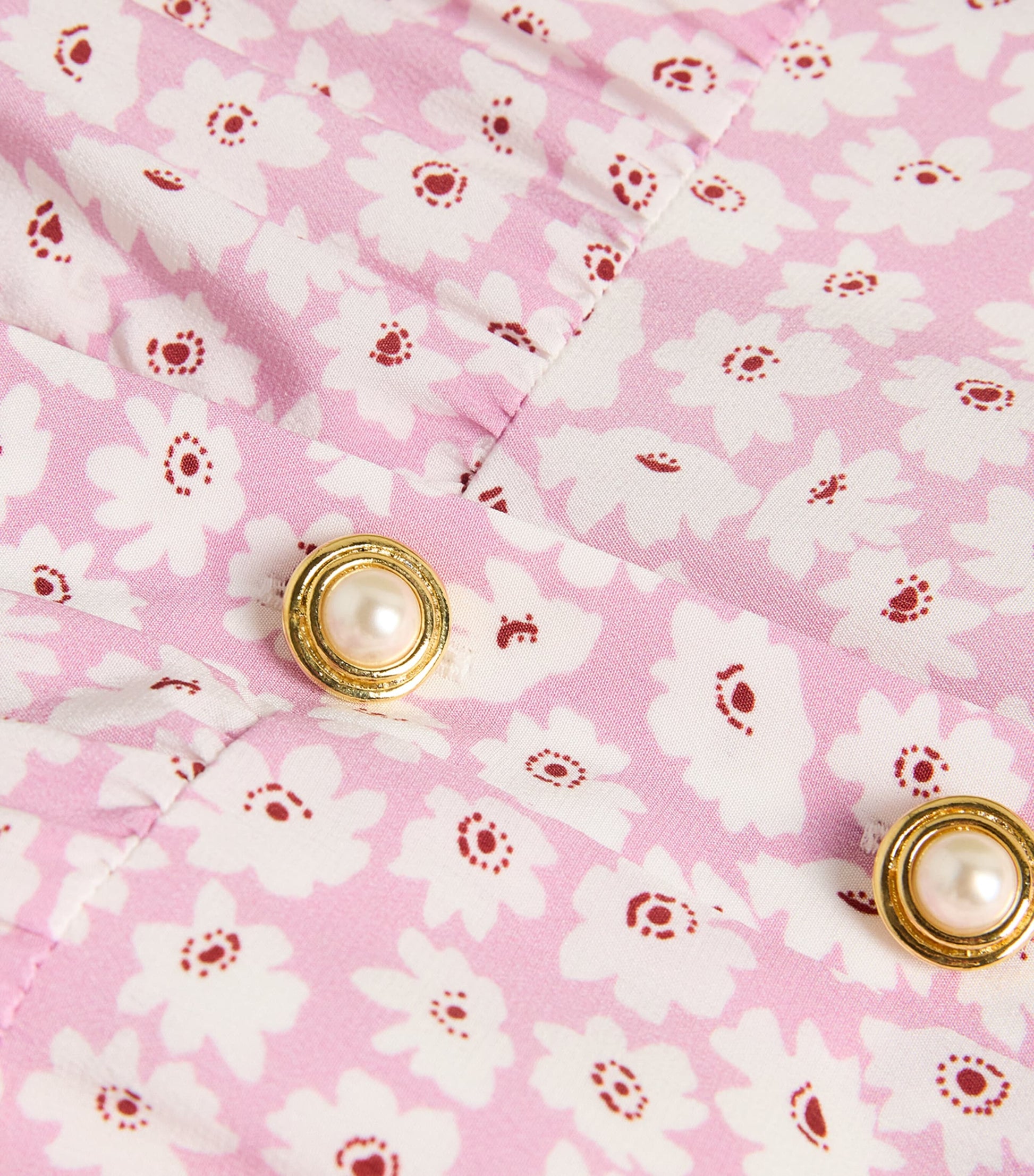 Silk Floral Collar Midi Dress