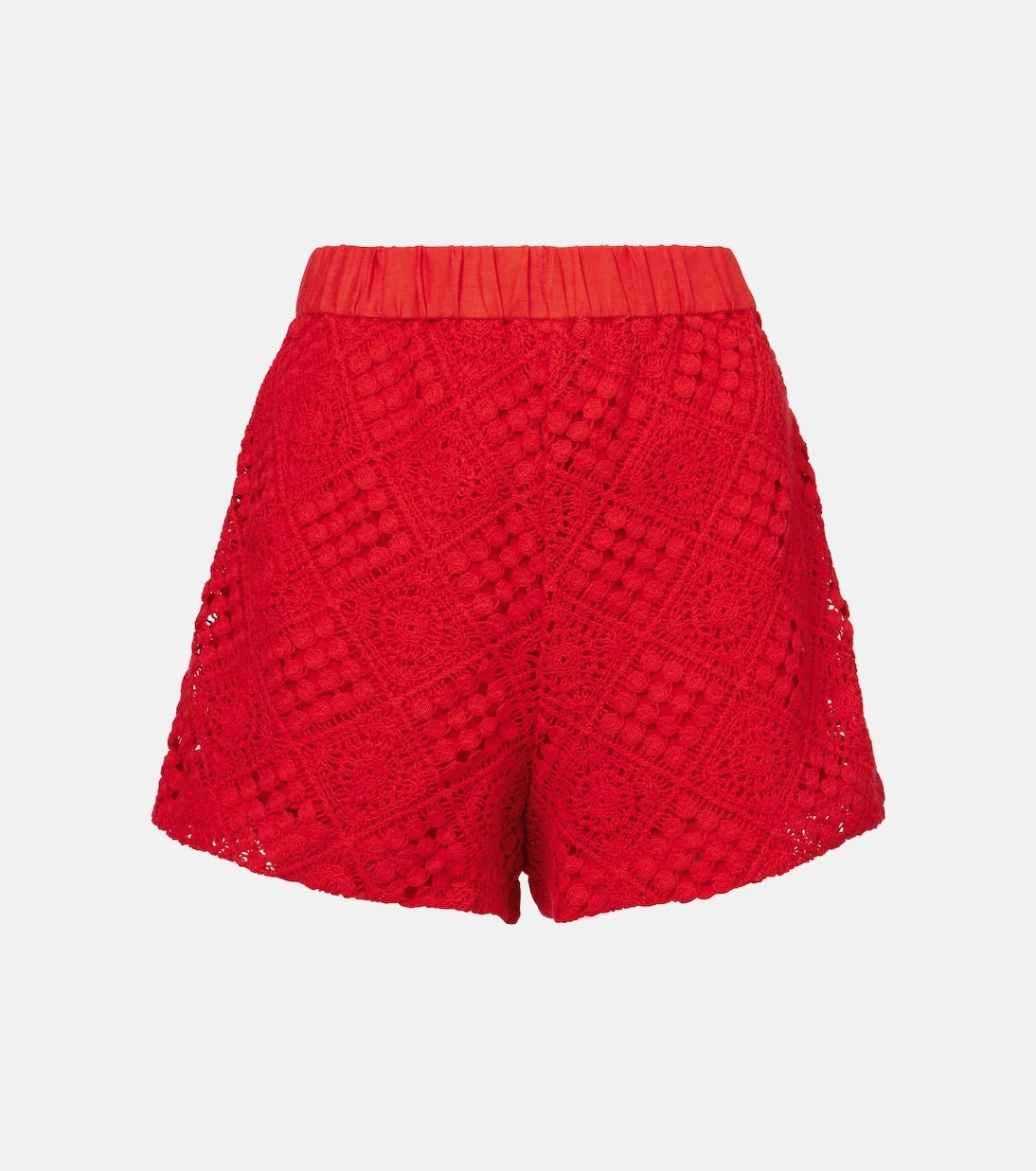 SIR - Crochet high-rise cotton-blend shorts