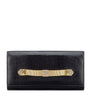 Bvlgari Black Lizard Leather Tubogas Clutch Bag