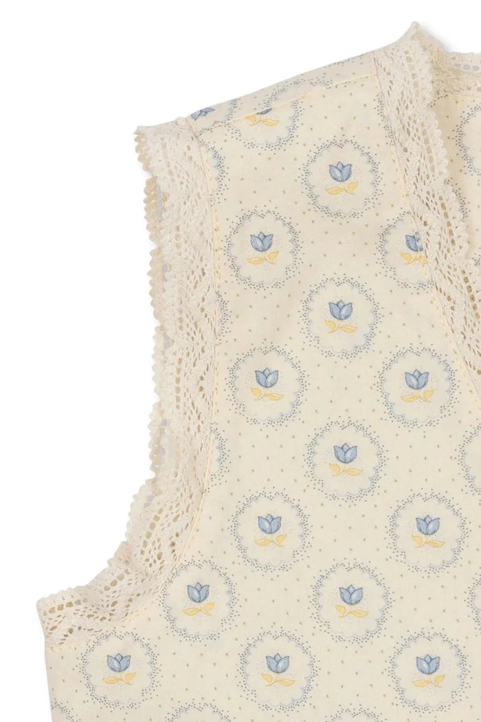 Konges Sløjd COEUR LACE DRESS GOTS Çocuk Pamuklu Elbise