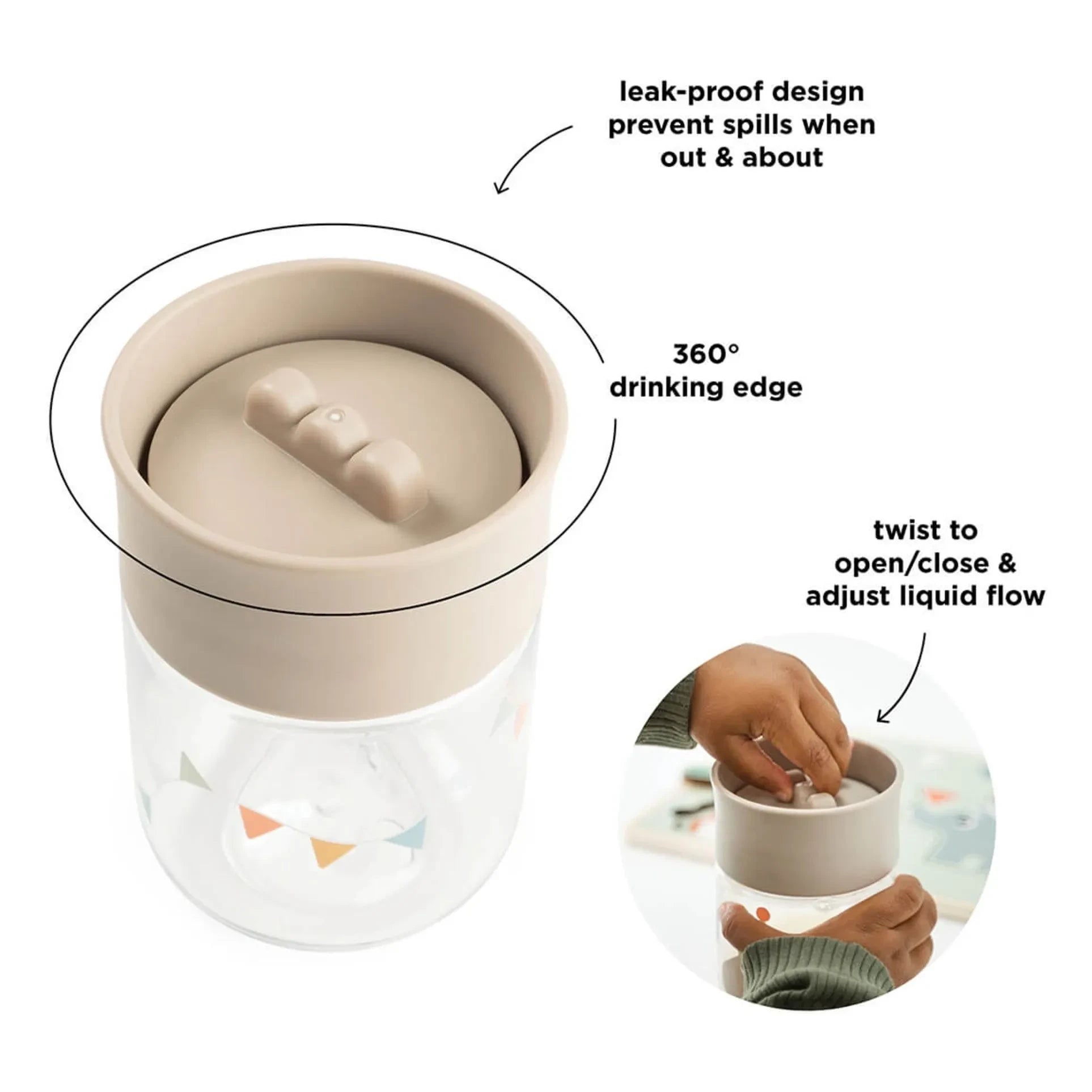 Done by deer - Celebration 360° learning mug in tritan | Sand
