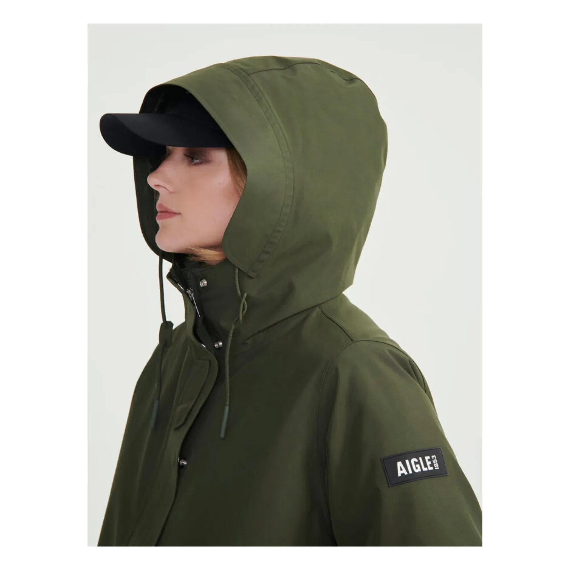 Aigle - Long Quilted Goretex Parka | Khaki