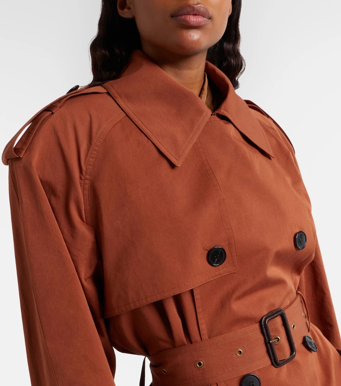 Saint Laurent - Oversized cotton and silk trench coat