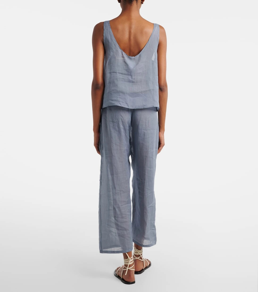 Leset - Niko cropped wide-leg ramie pants
