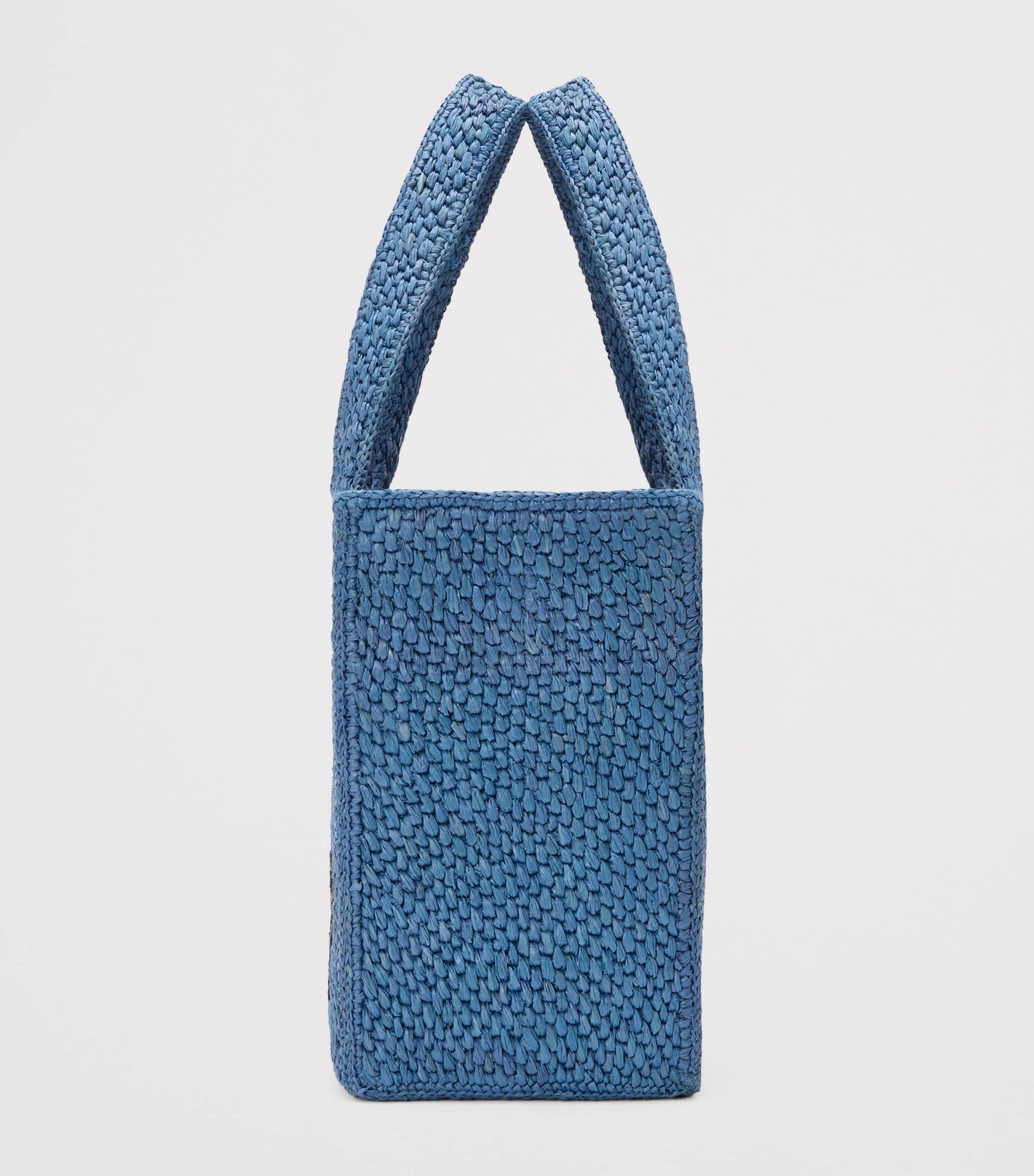 LOEWE Blue x Paula's Ibiza Medium Raffia Font Tote Bag