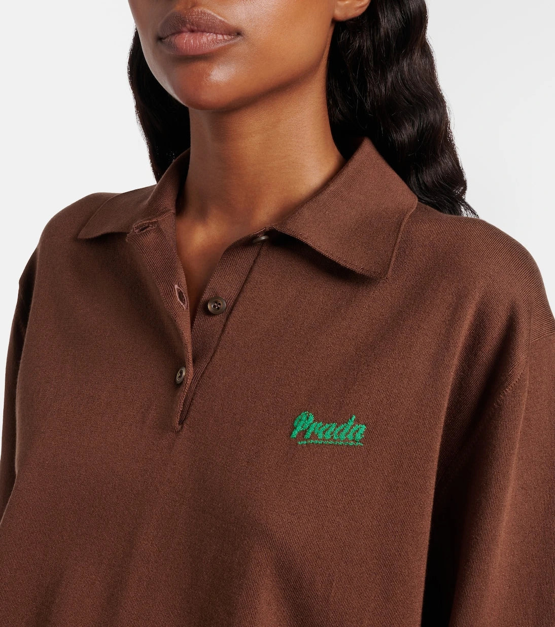 Prada - Silk-blend polo sweater
