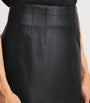 Faux Leather Holmes Midi Skirt BLACK