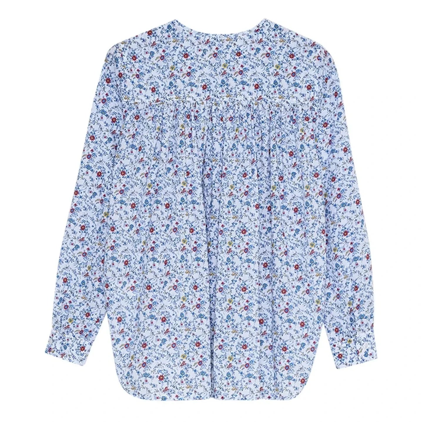 the new society - Cloe Cotton blouse | Blue