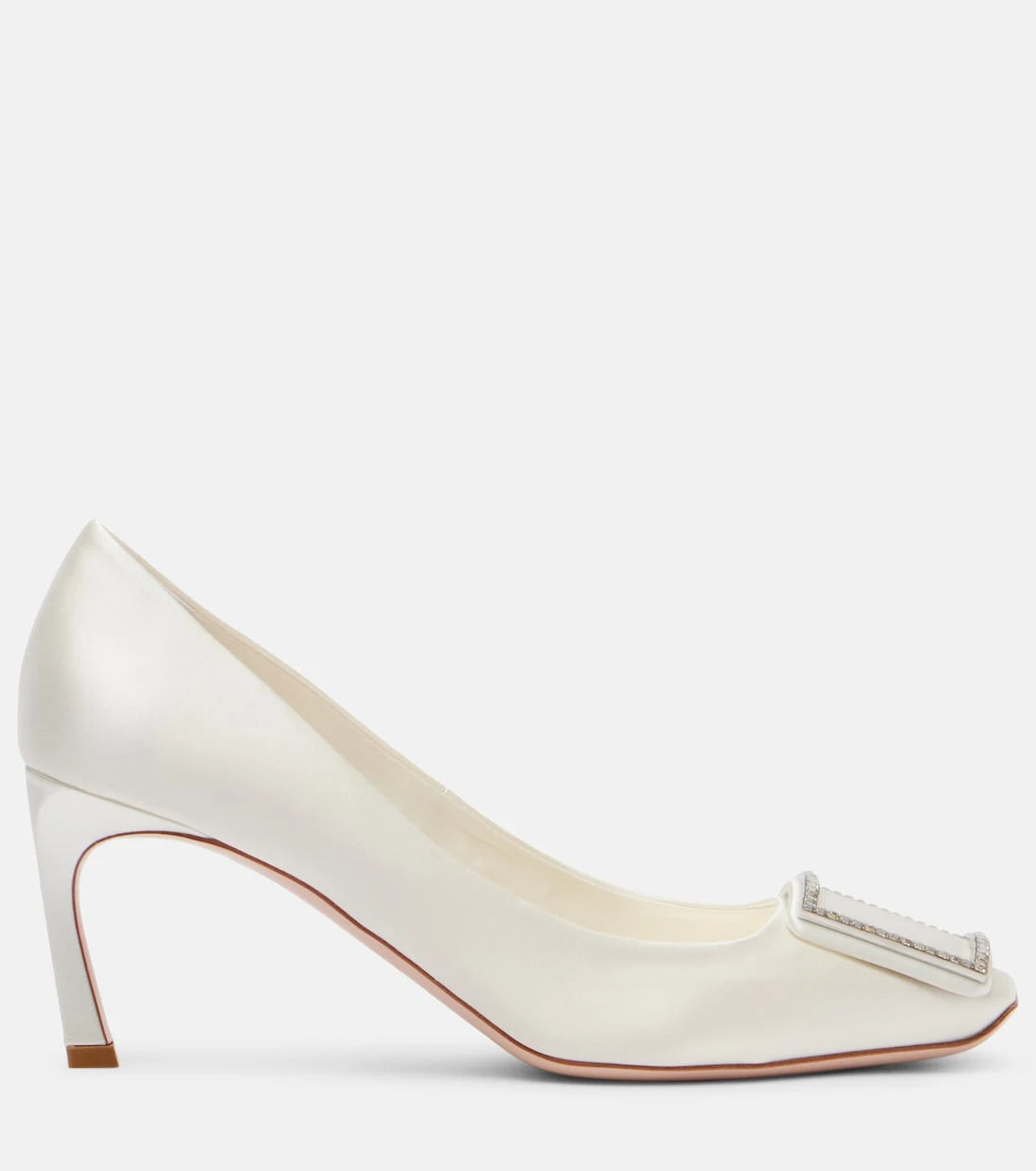 Roger Vivier - Trompette 70 embellished satin pumps