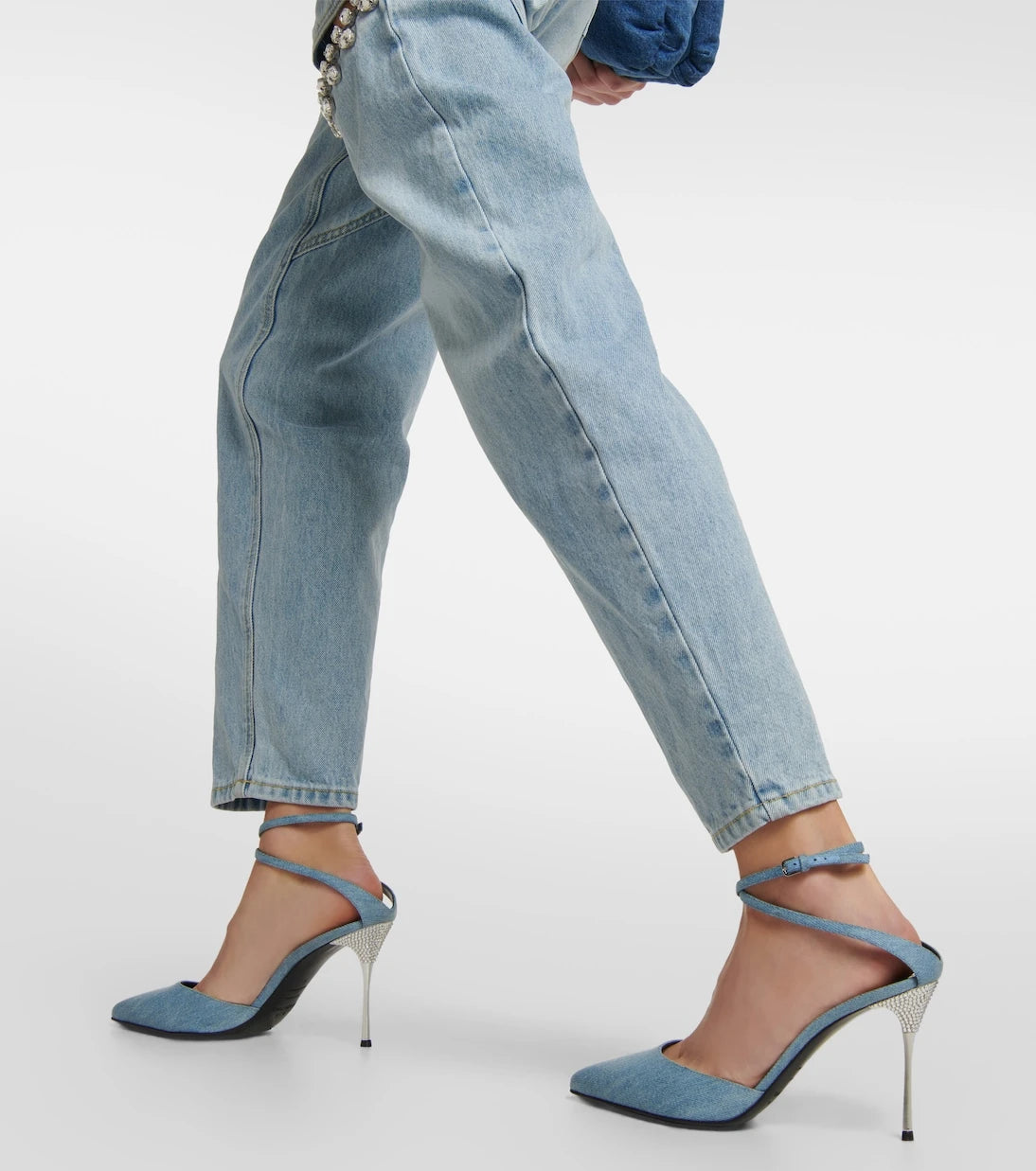 Area - x Sergio Rossi Marquise denim pumps
