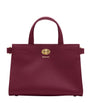 Burberry Burgundy Mini Calfskin Cotswolds Tote Bag