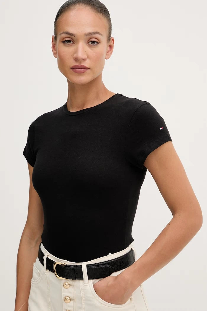 Tommy Hilfiger тениска basic дамска от памук