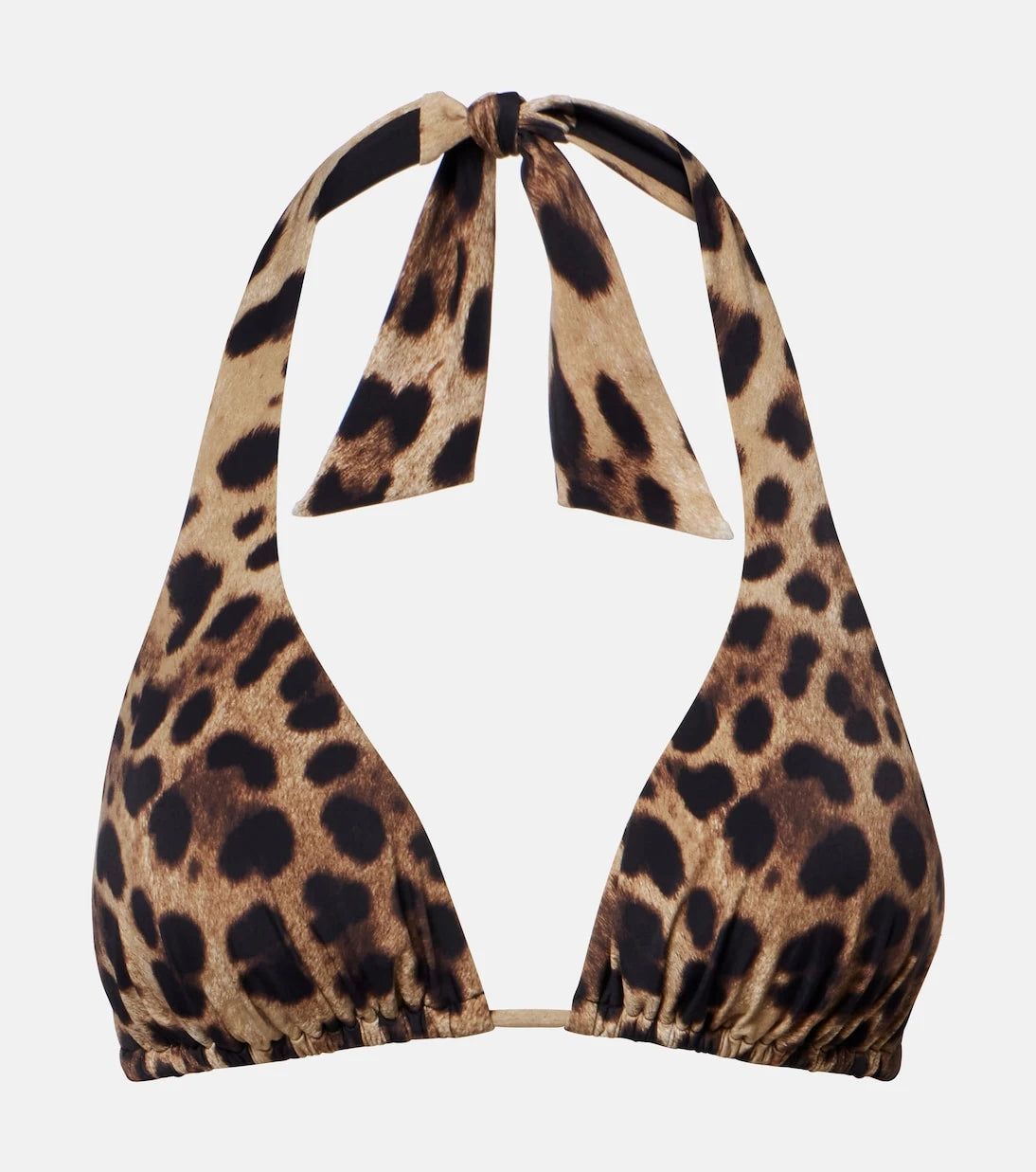 Dolce&Gabbana - Leopard-print triangle bikini top