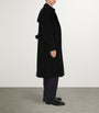 Burberry Black Long Kensington Heritage Trench Coat