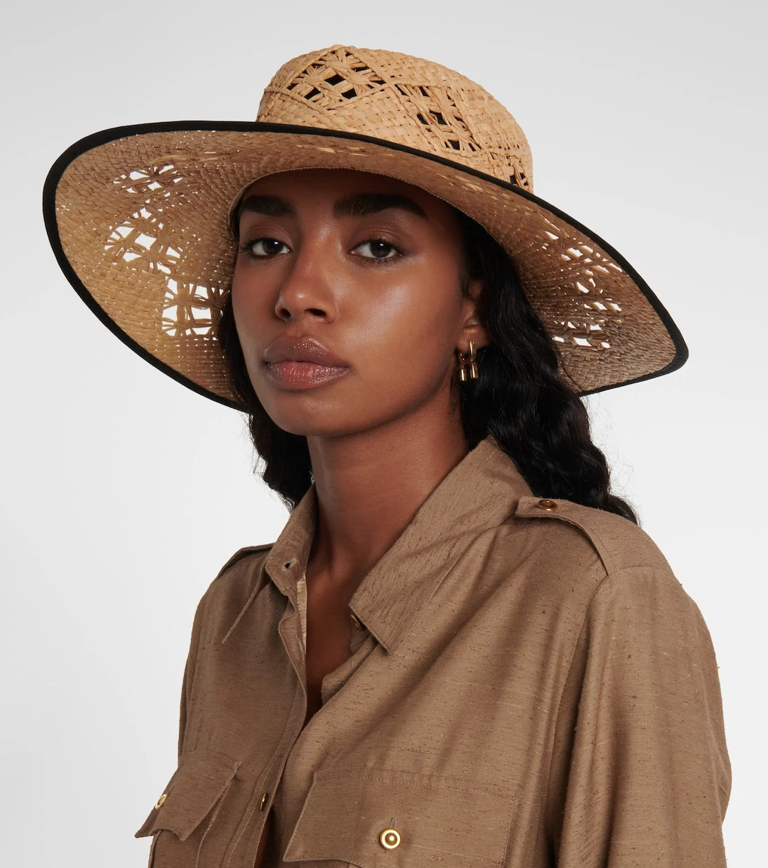 Loro Piana - قبعة الشمس أرتيميزيا من ألياف الرافيا