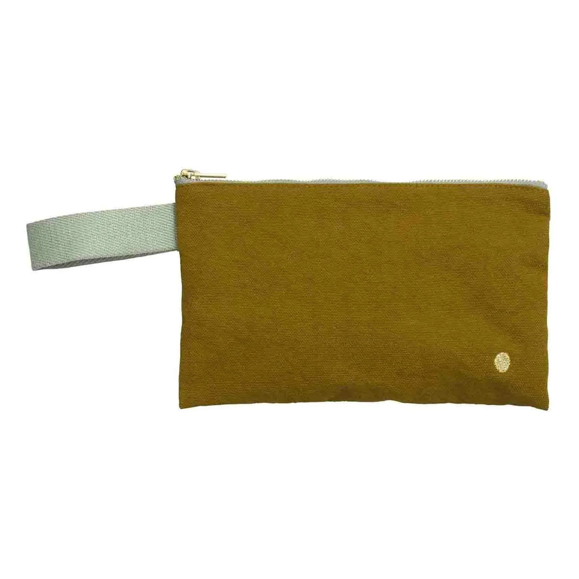 La cerise sur le gâteau - Iona organic cotton clutch bag with handle | Gold