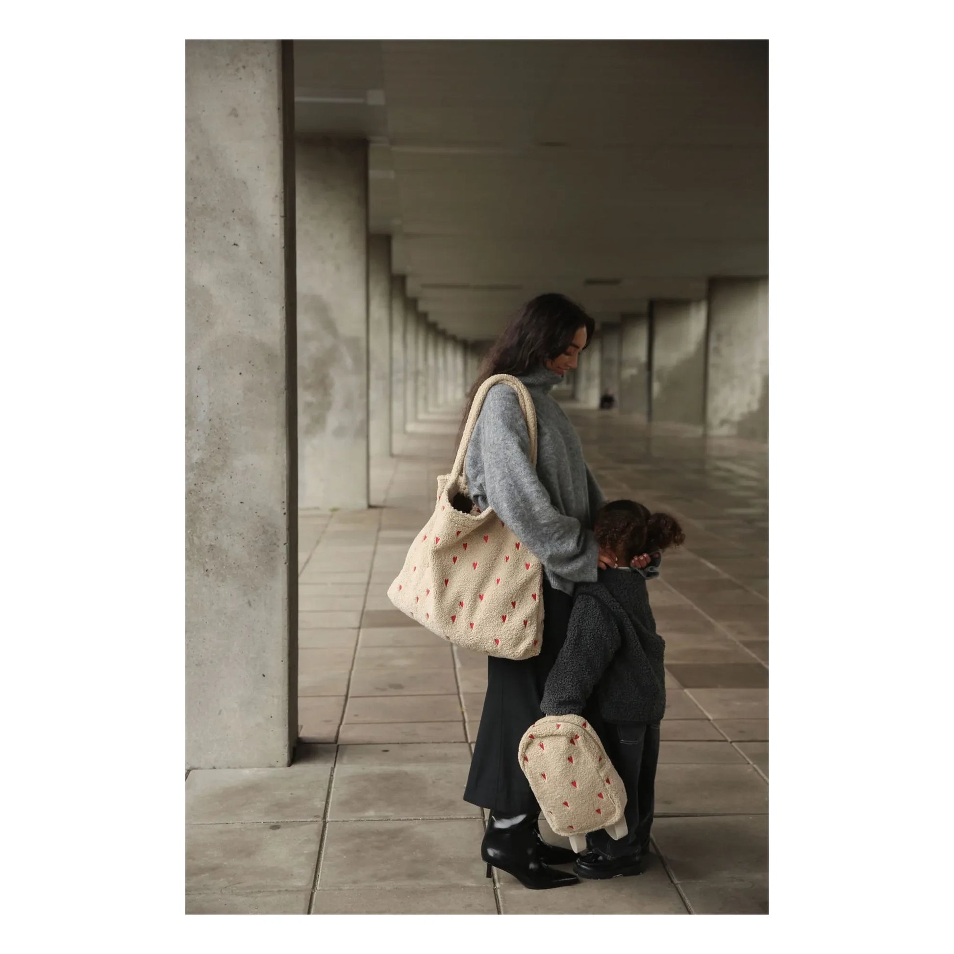 Studio Noos - Hearts mom-bag | Ecru
