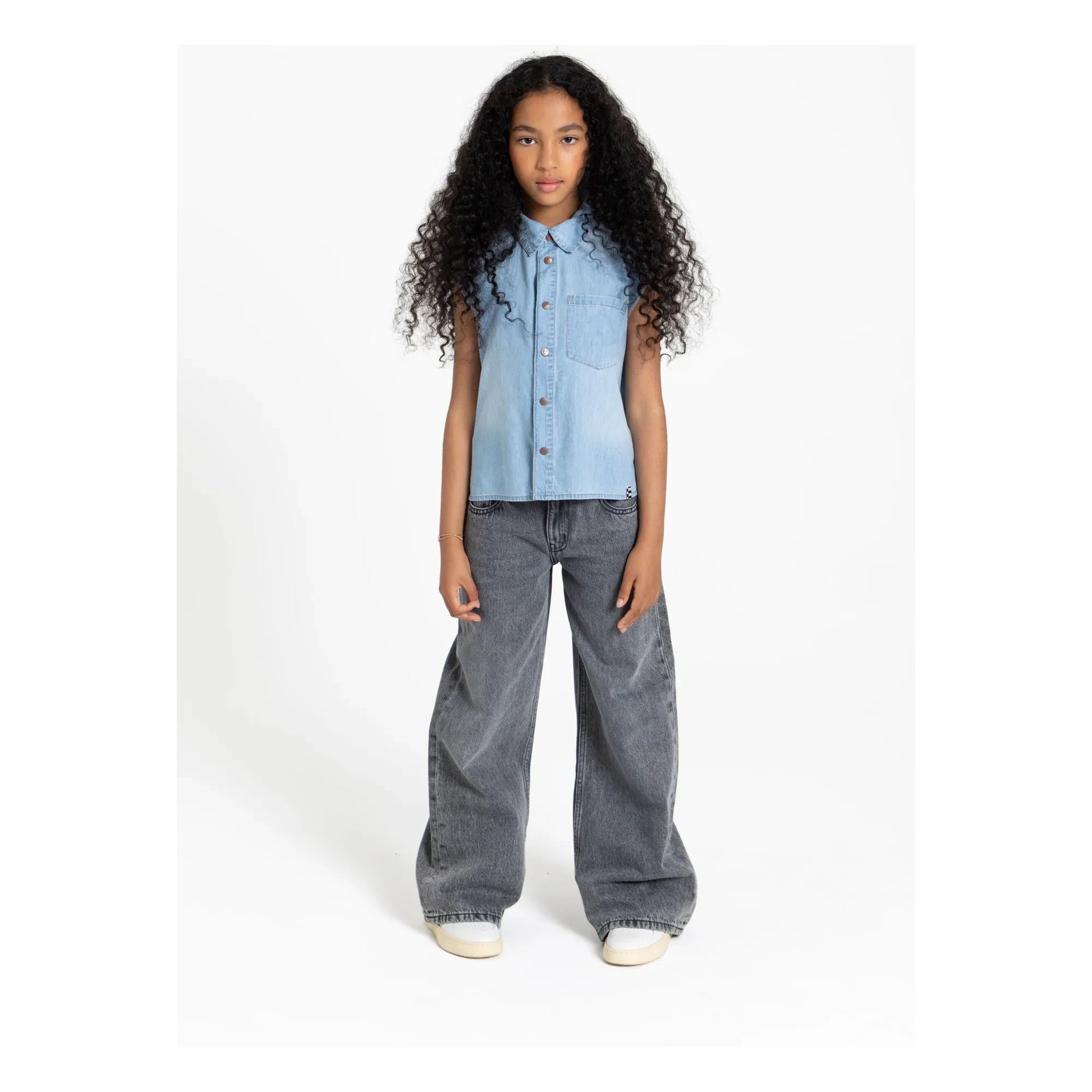Finger in the nose - Jean Large April | Denim grey