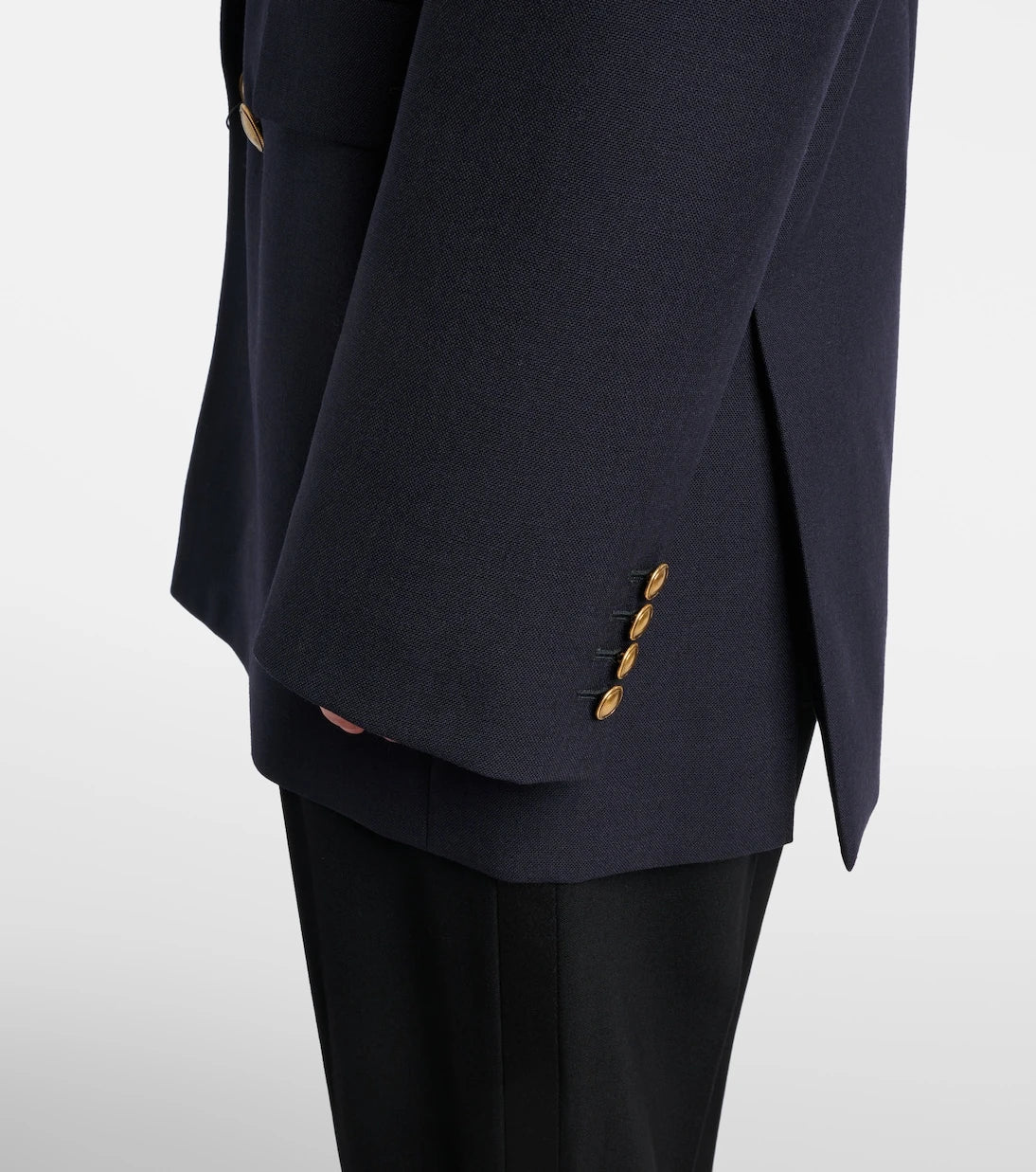 Saint Laurent - Double-breasted wool chiné blazer