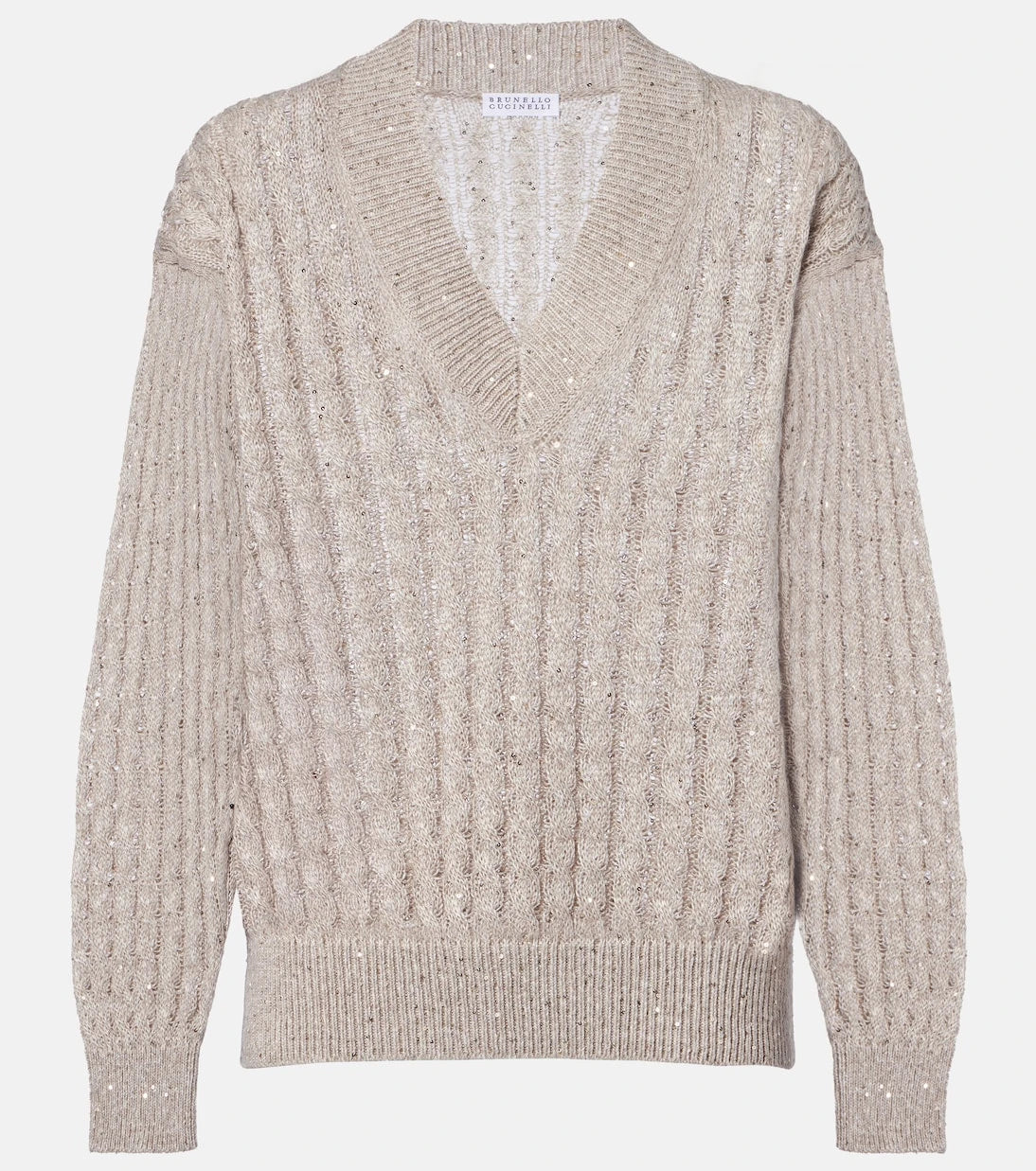 Brunello Cucinelli - Sequined linen-blend sweater