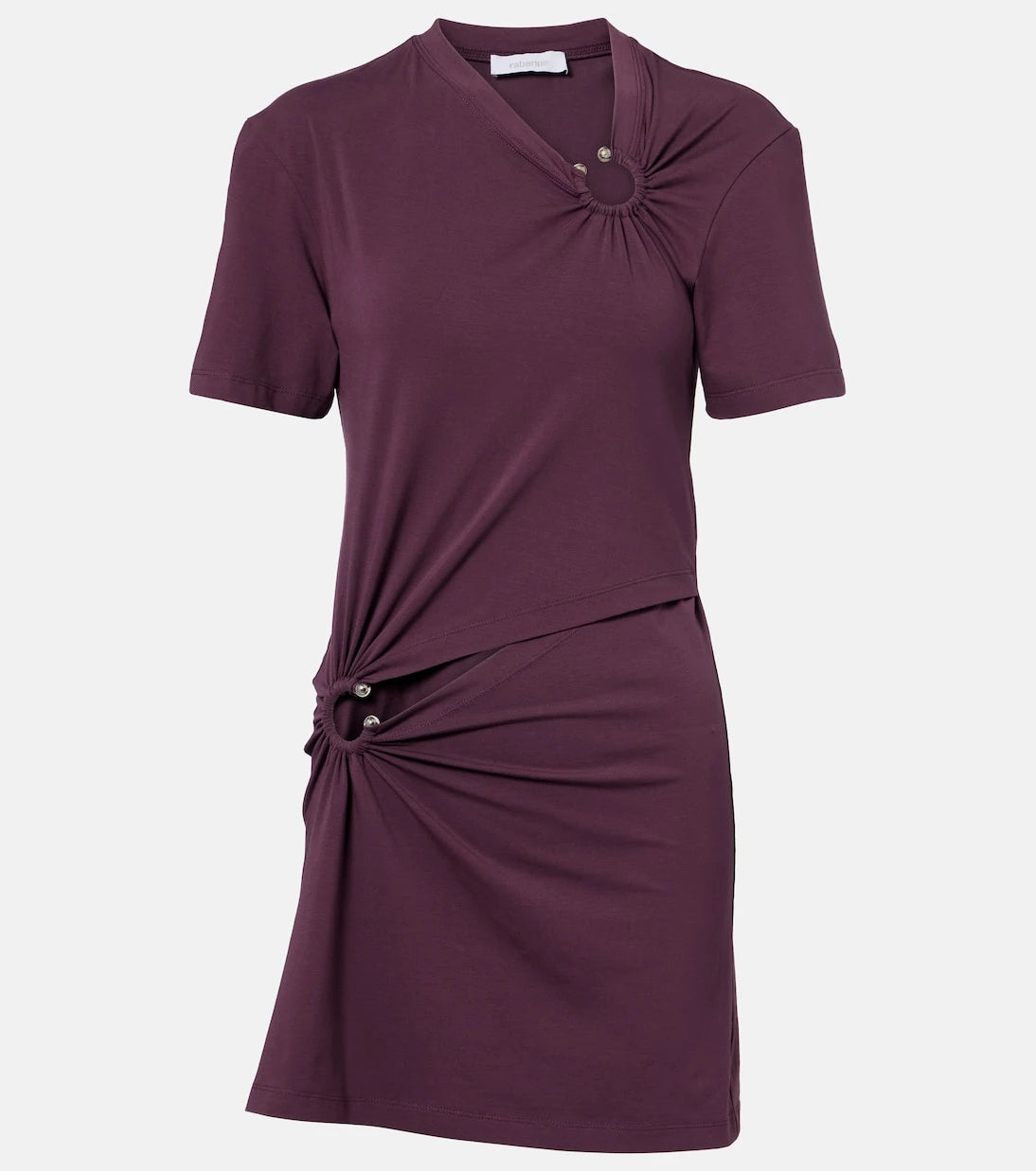 Rabanne - Cutout cotton-blend jersey minidress