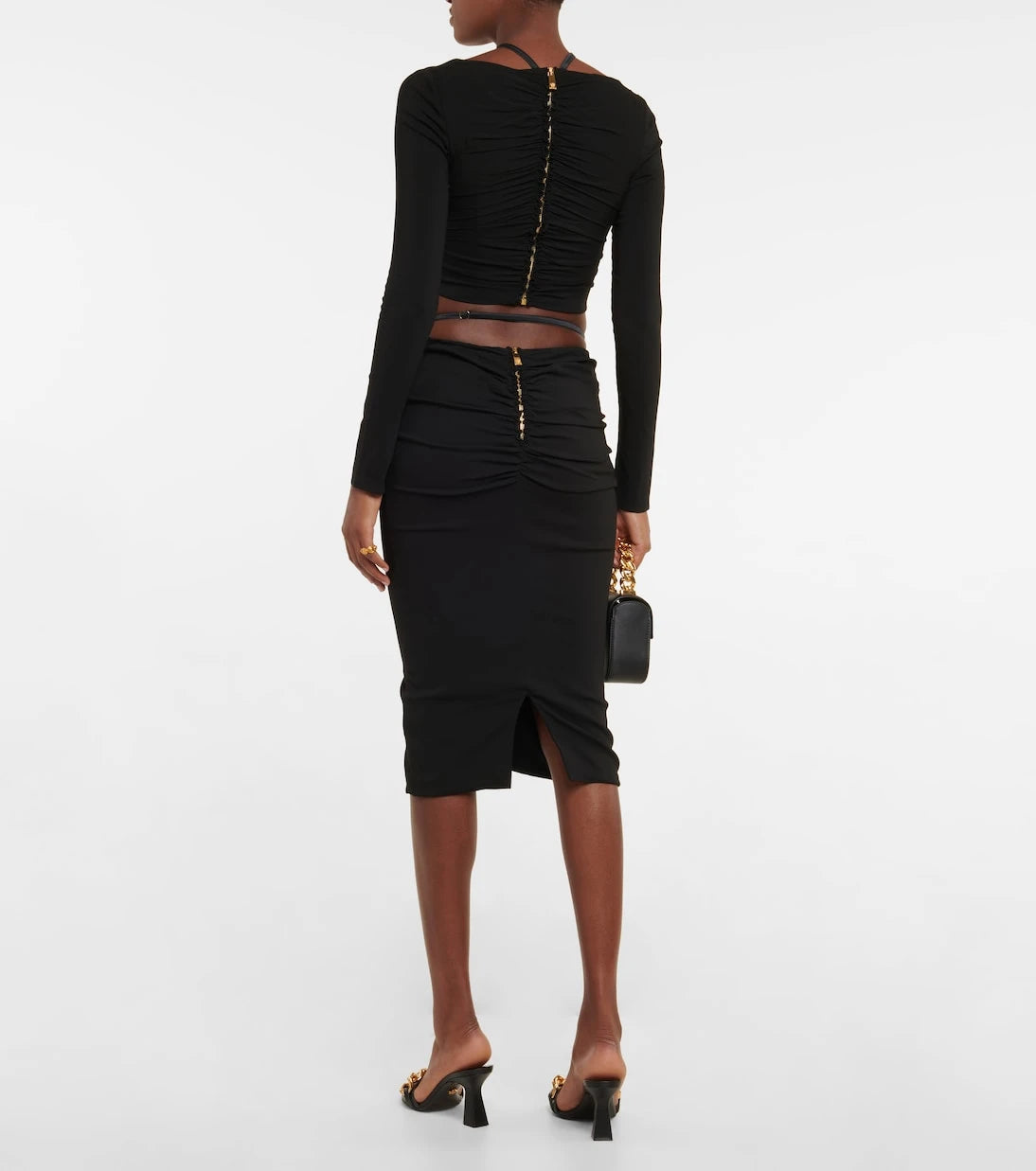Versace - Ruched crop top