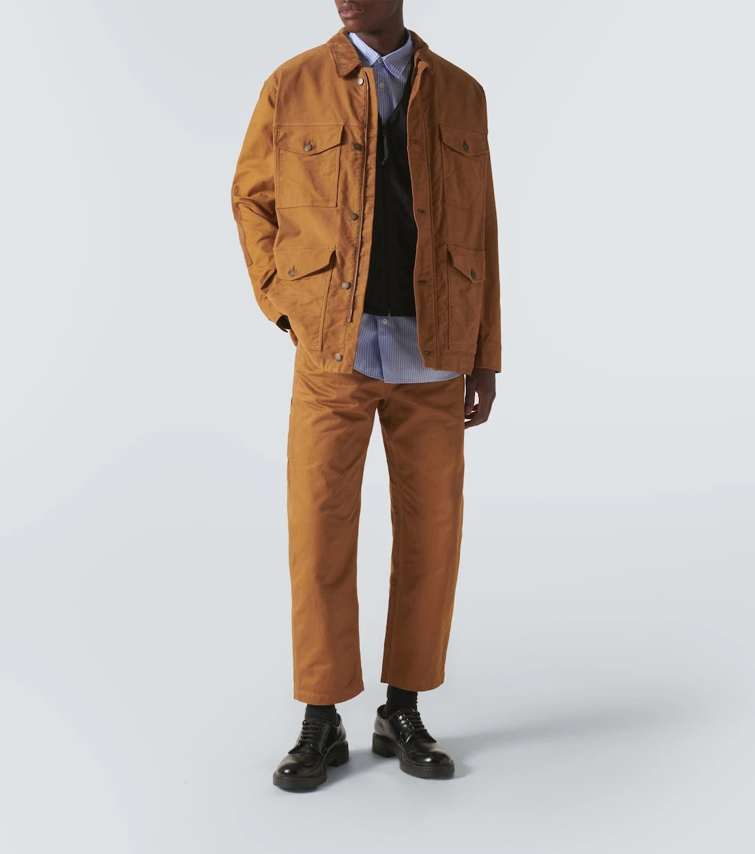 Comme des Garçons Homme - Corduroy-trimmed cotton jacket