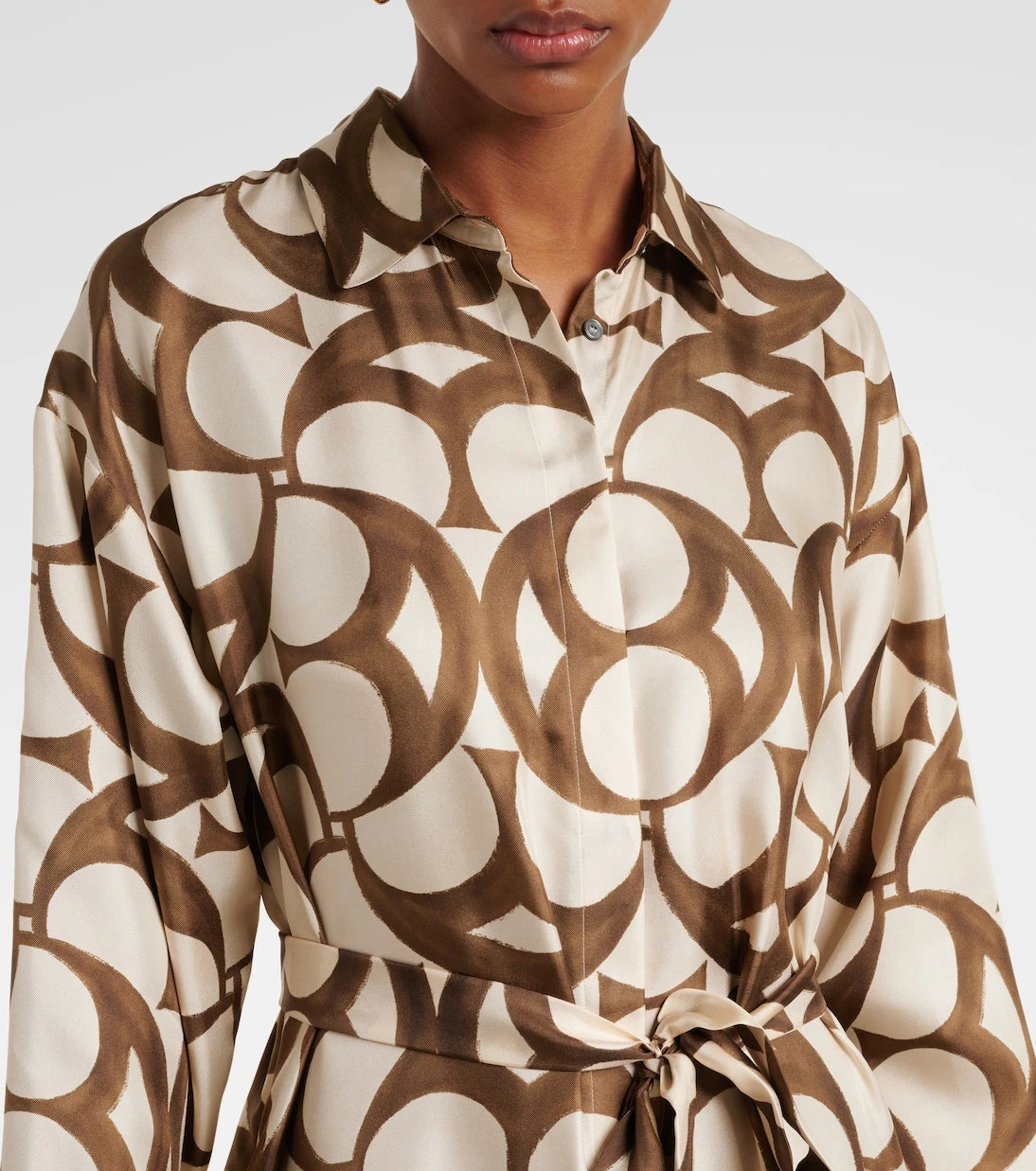 'S Max Mara - Ileana printed silk twill shirt dress