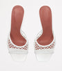 White Leather Lupita Net Mules 70