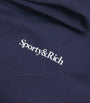 Navy Health Is Wealth Cropped Hoodie