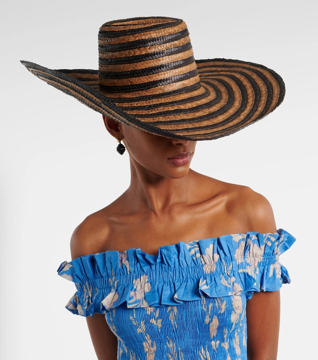 Poupette St Barth - Angel striped sun hat